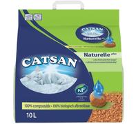 Litière pour chat - CATSAN - Naturelle Plus - 10 litres - Absorption optimale - Contrôle des odeurs
