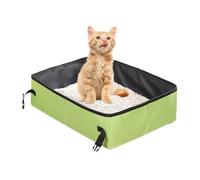 Litière pour Chat De Voyage - Bac À Litière Portable | Toilette pour Chat Compacte Anti-Fuites pour Voyages Séjours À L'Hôtel Promenades en Voiture Camping Facile À Transporter