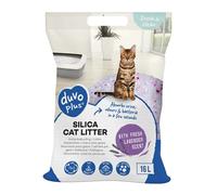 Litière pour chat lavande Duvoplus Premium Silica Blanc 16 L