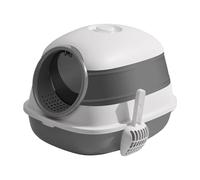 Litière pour Chat - Litière Fermée Pliable avec Contrôle des Odeurs pour Chaton,avec Pelle Et Couvercle, À Bords Hauts - pour Animaux Domestiques Intérieur Maison Coin Appartement