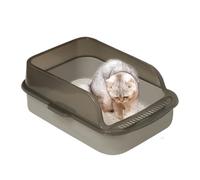 Litière pour chat - litière pour chat en acier inoxydable, boîte en acier inoxydable à preuve de fuite et facile à nettoyer, bac hygiénique à fuite avec contrôle des odeurs