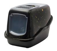 Litière Pour Chat SAVIC Nestor 56x39cm Noir/Or, Avec Front Pliable & Filtre