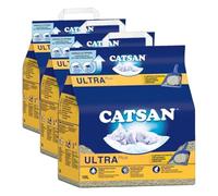Litière pour Chat Ultra agglomérante Catsan - Ultra absorbante - en granulés d'argile (Lot de 3)