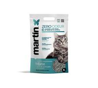Litière Agglomérante Naturelle Chat Martin Zero Odeur 5 L - 4 Sacs de 5L - Charbon Actif & Bentonite - Anti-Odeurs, Ultra Absorbante, sans Poussière, Maison Fraîche et Saine