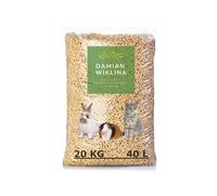 Litière pour Chats en granulés de Bois 20 kg 40 l - Litière en Bois pour Un contrôle Efficace des odeurs et de l'humidité - 100% végétale pour Chats et Autres Petits Animaux de Race - Compostable