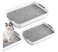 Litière pour chats et lapins, 2 pièces, carrée, cage pour petits animaux domestiques, pot