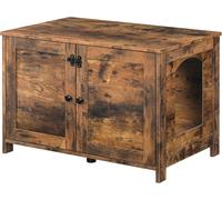 Litière pour chats HOOBRO, maison pour chats avec porte et cloison, banc avec étagère, robuste, litière pour chats, meubles pour chats, litière pour chats pour ranger la litière,