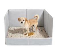 Litière pour Chien avec Parois Hautes Parois Haute Pliable sans Assemblage | Support pour Tapis d'Éducation pour Chiot pour Extérieur Maison Salle de Bains Camping Pique-nique Jardin Co