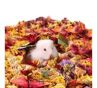 Litière pour Gerbille,100g Litière en Papier aux Fleurs Séchées pour Petits Animaux,Tapis Absorption Humidité Parfums Longue Durée Apaisant Décoration Habitat - Pour Cage Poule Chat Lapin Furet Intéri