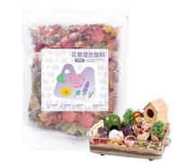 Litière pour Hamster | 100g Fleurs Séchées Litière Petits Animaux | Parfums Durables Apaisant Habitat Décoration Anti-Odeurs | pour Furet Lapin Cage Intérieur Poulaillet Chat