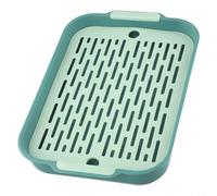 Litière pour petits animaux, bac de toilette spacieux pour lapins et cochons d'Inde, en plastique résistant aux taches avec grille amovible, design d'angle lisse (B)