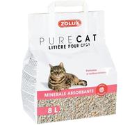 Zolux Litière pour Chat Pure Cat minérale absorbante 8 L parfumée antibactérienne