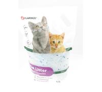 Litière silica granules moyen. 5.5 litres litière pour chat - Flamingo