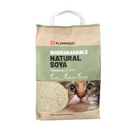 Litière Soja Granulés fins Agglomérant 2.5 kg pour chat - Flamingo