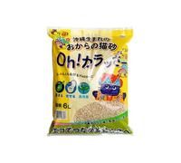 Litière Tofu Agglomérante Okinawa | sans Poussière | 6 L | Anti-Odeur, Biodégradable, Absorbe 9× Son Poids, Élimination Facile, Faible Traçage