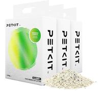 Litière tofu chat 5 en 1 7,2 kg charbon actif ultra absorbante sans odeur, séchage rapide, 3 sacs 2,4 kg, agglomérante