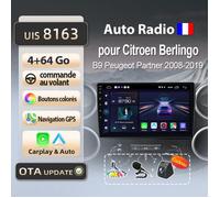 litillbuly 4Go 64Go WIFI adaptateur autoradio pour Citroen Berlingo B9 2008-2019 accessoire autoradio android voiture carplay GPS
