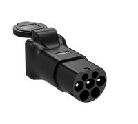 Litime Adaptateur 16 A 220 V type 2 vers Schuko pour motos électriques et vélos électriques, prise européenne pour chargeur EV IEC 62196 16 A ou adaptateur de station de charge pour scooters et