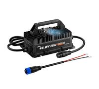 LiTime Chargeur Batterie LiFePO4 36V 15A, Chargeur Lithium 43,8V IP66 Étanche avec Activation de Batterie, Indicateur LED, Chargeur Intelligent 3 Étapes pour Golf Cart, Camping-Car, Bateau