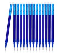 Litimkat 14 Pièces Recharges de Stylo rechange,pointe 0,7 mm,bleues, stylo roller effaçable, encre thermosensible, Recharges pour Stylo remplaçable
