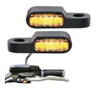 Litinliv 2 Pièces Moto LED Clignotants Indicateurs 12V, 3 LED, Ambre Clignotant Voyant, Indicateurs de Moto Étanche, Clignotants de Guidon de Moto, pour Harley Scooter Quad Cruiser