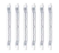 Litinliv 6 Pièces R7S Ampoule Halogène 118mm 200W 220V, Dimmable Blanc Chaud 2700K, Tige Halogène R7S pour Spot de Bâtiment, Eclairage Paysage et Travail, Salon