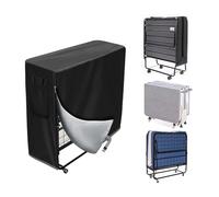 Litinliv Housse Lit Pliable Imperméable, Housse de Rangement Lit Pliant, Housse de Transport Lit Pliable, Housse de Rangement Dessous de Lit, Anti poussière, Housse Lit Pliant Noir, 99x38x114CM