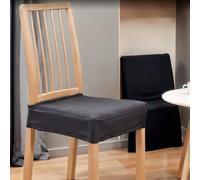 Litinliv Lot de 4 Housse de Chaise Extensible, Amovible Couverture de Chaise, Housse de Chaise Imperméables, Housse De Coussin De Siège, Protection Chaise Lavable, pour Cuisine, Bureau (Gris)