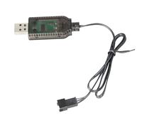 Litinliv USB Chargeur Câble RC Universel avec connecteur SM-3P Plug pour 2S 7.4V LiPo Batterie, Compatible Voiture RC Bateau RC Drone RC Avions RC