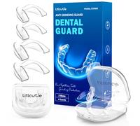 Litlcutie Lot de 4/2 protège-dents réutilisables pour le grincement des dents à la tombée de la nuit Transparent