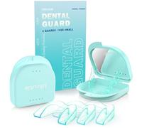 Litlcutie Protège-dents pour le Grincement des Dents la Nuit, Protège-dents pour le Grincement des Dents avec 2 Miroirs 5X, Vert Menthe, 4 Paquets/Petite Taille