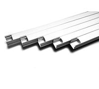 Litner -Profilé en aluminium pour LED, canal avec diffuseur opaque PACK 10 mètres avec support de montage U, bouchons d'extrémité, barre de dissipateur en aluminium sur bandes de 2 m, canal avec