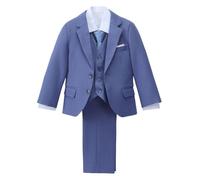 Lito Angels Costume de Cérémonie 5 Pièces Garconnet - Smoking Cintré Élégant pour Mariage & Baptême - Bleu Royal - 3 Ans