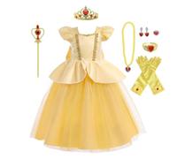 Lito Angels Costume de princesse dorée avec accessoires pour petite fille Taille 11-12 ans 152 Jaune