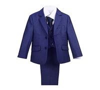 Lito Angels Costumes et Vestons Smoking Mariage Ceremonie avec Blazer et Gile pour Enfant Garcon Taille 2 Ans (étiquette en Tissu 44) Bleu