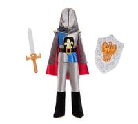 Lito Angels Deguisement Chevalier Garcon avec Cape Epee Bouclier Ceinture Cagoule Enfants Halloween Carnaval Fete Medievale Renaissance Theatre 5-6 Ans Taille 116