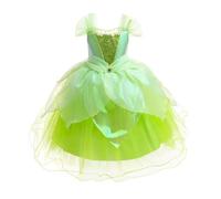 Lito Angels Deguisement Costume Fée Clochette, Robe de Fee Verte pour Enfant Fille, Taille 10-11 ans