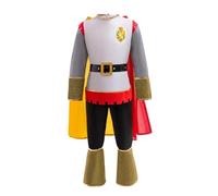 Lito Angels Deguisement Costume Médiéval Chevalier Armure Guerrier Roi Arthur avec Cape pour Enfant Garcon Taille 7-8 ans