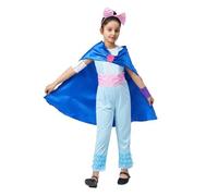 Lito Angels Deguisement Costume Robe de Bo Story Combinaison avec Cape et Serre-tête pour Enfant Fille Taille 9-10 ans, Bleu