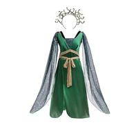 Lito Angels Deguisement Costume Robe de Medusa Grecque Antique avec Serre tete de Serpents pour Enfants Filles Taille 9-10 ans, Verte