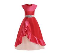 Lito Angels Deguisement Costume Robe Princesse Elena pour Enfant Filles Taille 5-6 Ans, Rouge (étiquette en Tissu 0S)