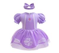 Lito Angels Deguisement Costume Robe Princesse Sofia avec Bandeau pour Bebe Filles Taille 6-9 mois, Violet