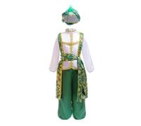 Lito Angels Deguisement de Prince Arabe Aladdin pour Garcon, Tenue 4 Pièces avec Chapeau Chemise Pantalon Ceinture pour Semaine du Livre Halloween Carnaval Âge 7-8 Ans 128