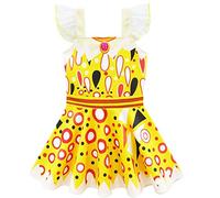 Lito Angels Deguisement Déguisement Robe Mia et Moi Yuko Enfants Filles Fee Costume Halloween Fête Anniversaire Carnaval Cosplay Une Pièce Jaune Taille 4-5 ans 275