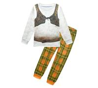 Lito Angels Deguisement Garcon Shrek, Costume Ogron avec T-shirt et Pantalon à Imprimé, Tenue Cosplay Pyjama Déguisé pour Halloween Fete, Taille 7-8 Ans