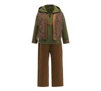 Lito Angels Deguisement Garcon Style Dragon Rider, Archer de Foret et Aventurier Viking avec Gilet Fourrure pour Carnaval, Mardi Gras et Semaine de la Lecture, Vert 7-8 Ans Taille 128