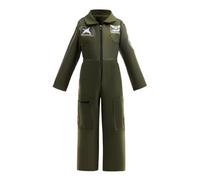 Lito Angels Deguisement Pilote Garcon 5-6 Ans Tenue Militaire Enfant Combinaison Aviateur pour Carnaval, Halloween, Fete d’Ecole, Spectacle, Jeu de Role