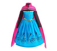 Lito Angels Deguisement Reine des Neiges Robe de Couronnement Princesse Elsa avec Cape Enfant Filles, Anniversaire Fete Carnaval Cosplay Costume, Taille 12-13 ans
