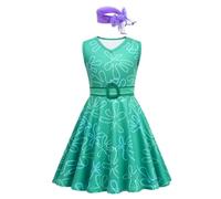 Lito Angels Deguisement Robe Costume à Degout Disgust avec écharpe et Ceinture pour Enfant Fille Taille 9-10 ans