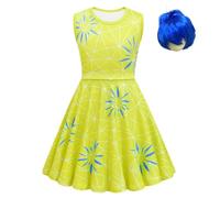 Lito Angels Deguisement Robe Costume à Joie Joy avec Perruque pour Enfant Fille Taille 12-13 ans